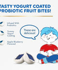 Align Probiotic Kids Yogurt Coated Probiotic Fruit Bites Added Probiotics Help Support Kids' Digestive Health Apple Blueberry Flavored 21 Individually Wrapped Pouches 105 Bites