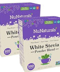 NuNaturals White Stevia Powder Blend Packets, 100 Count (2-Pack)