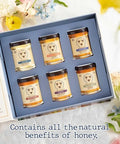 Savannah Bee Company Blossom to Bottle - 6 Jars of Different Varieties of Organic Honey in Unique Packaging