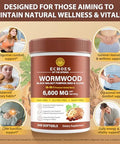 Echoes Of The Spring Wormwood Black Walnut Clove Cleanse For Humans 18-In-1 Herbal Gut Health & Digestive Support Formula 6600Mg Per Serving 240 Softgels 80 Day Supply With Pumpkin Seed Garlic & Oregano