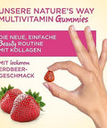 NatureS Way Alive Hair Skin and Nails Premium Gummies Beauty Formula With Collagen Biotin Vitamins C and E Strawberry Flavored 60 Gummies