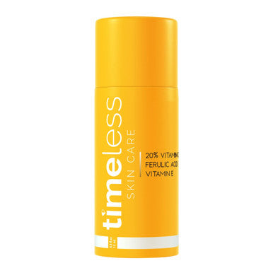 Timeless Skin Care 20% Vitamin C + E Ferulic Acid Serum - 0.5 oz - Lightweight, Non-Greasy Formula - Use Daily to Brighten, Restore & Correct Skin - Recommended for All Skin Types