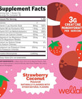 Wellah Creatine Electrolytes Powder (Strawberry Coconut) 30 Servings - Hydration Drink Mix With 3G Of Creatine Monohydrate