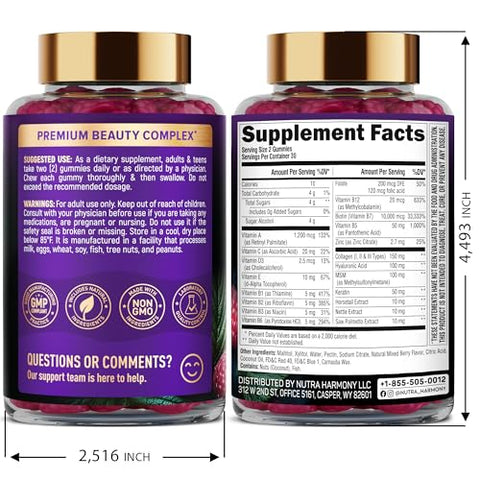Nutraharmony Biotin Collagen & Vitamin B-Complex Gummies