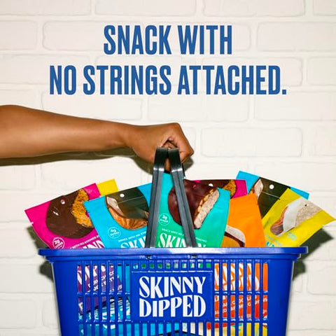 SkinnyDipped Maple Kiss and Pumpkin Spice Almonds Variety Pack Bundle, Healthy Snack, Plant Protein, Gluten Free, 3.5 oz Resealable Bags, Pack of 5, Limited Edition