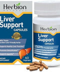 Herbion Naturals Liver Support Herbal Blend With Milk Thistle Supports Healthy Liver Function Promotes Detoxification Supports Appetite 60 Vegicaps (Pack Of 48)