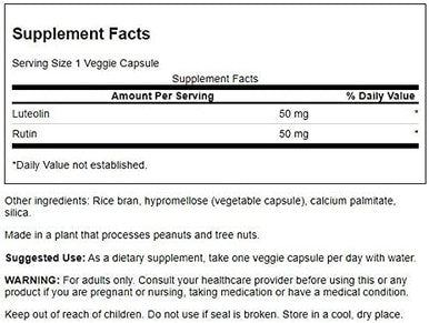 Swanson Luteolin Complex w/Rutin - Brain Support Supplement Promoting Memory Mood & Cognitive Health - Natural Formula to Help Maintain Nervous System - (30 Veggie Capsules) 2 Pack