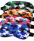 Eurzom Camo Sleep Mask Soft Sleeping Eye Masks For Comfortable Artificial Silk Sleeping With Elastic Straps For Blocking Light For Men Women 4 Colors 4 Pieces