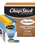 Chapstick Bulk Lip Balm Honey Nourish Moisturizing Fomula With Shea Butter And Avocado Butter Vitamin E Honey Vanilla Flavor Lip Care Tubes 0.15 Oz 72 Ct Case
