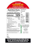 Flax Seed Cooking Oil - Amber Glass Bottle - Extra Virgin, Cold Pressed Flaxseed Oil Unrefined and Non-Deodorized Pure Essential 11.83 OZ