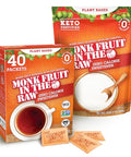 In the Raw Monk Fruit Sweetener Bundle ÃƒÂ¢Ã¢â€šÂ¬Ã¢â‚¬Å“ 16 OZ Bag of Natural Powder + 40 Zero-Calorie Sweetener Packets, Keto Sugar Substitute