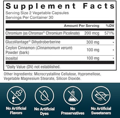 Force Factor Ultra Berberine Berberine Supplement With 500Mg Berberine Hcl Plus Chromium & Cinnamon Bark Extract To Support Metabolism & Daily Wellness Nongmo Gluten 60 Vegetable Capsules