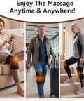 Ltnile Electric Cordless Knee Massager With 3 Heat 3 Vibration3-In-1 Knee Heating Pad For Pain ReliefArthritisAuto-Off Timer Knee Brace For Shoulder Elbow Ideal s For Men Women Dad Mom(BlackPair)