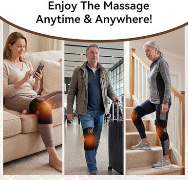 Ltnile Electric Cordless Knee Massager With 3 Heat 3 Vibration3-In-1 Knee Heating Pad For Pain ReliefArthritisAuto-Off Timer Knee Brace For Shoulder Elbow Ideal s For Men Women Dad Mom(BlackPair)