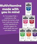 Garden Of Life Dr Formulated Multi+ Brain Health Fermented Liposomal Multivitamin + Lutein and Zeaxanthin Vitamin D3 and Probiotics Memory and Focus Support Digestive and Immune Health 30 Capsules