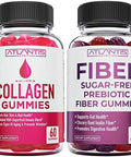Atlantis Nutrition Collagen 60 Gummies + Sugar Prebiotic Fiber Gummies For Adults 2-Pack (120 Gummies)