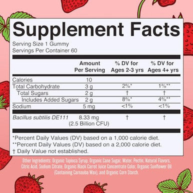 Maryruth'S Maryruth Organics Kids Probiotics For Digestive Health Usda Probiotic Gummies 2 Month Supply Kids Probiotics Immune Support Gut Health Supplement Vegan Non-Gmo Gluten Free 60 Count