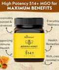 Manuka honey 514+ MGO | New Zealand Honey | High grade |Monofloral honey 8.8oz /250 gram