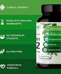 EMERALD LABS Vitamin D3+K2 (60 Caps) and Zinc 25mg (90 Caps) Bone Health Heart Support Immune Support Digestive Health Oxidative Stress Support GlutenFree