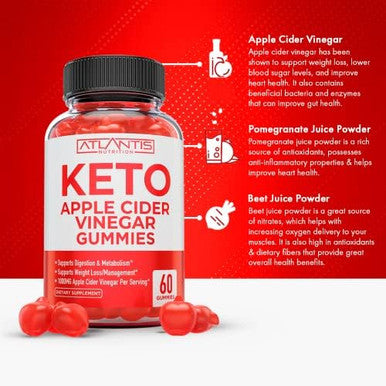 Atlantis Nutrition 60 Keto Apple Cider Vinegar Gummies + 60 8-In-1 Immune Support Gummies