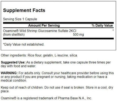 Swanson Wild Shrimp Glucosamine 500 Milligrams 90 Capsules (2 Pack)