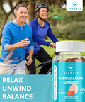 Afxmate Ashwagandha Gummies & Vitamin D Gummies For Men & Women 120 Count Aswangdha Supplement (Non-Gmo Sugar Free & Gluten Free)