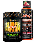 Alpha Lion Stubborn Fat Loss Stack Superhuman Burn Pre Workout Burn2O Liquid L-Carnitine 2000Mg (Shredberry) 2-In-1 Thermogenic Fat Burning Stack For Men & Women