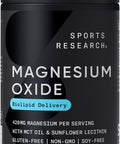 Sports ResearchÃƒâ€šÃ‚Â® Magnesium Oxide With Coconut Oil - Heart And Bone Health - Gluten Free, Non-Gmo, Soy - 90 Softgels