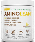 Rsp Nutrition Vegan Aminolean Pre Workout Energy (Pineapple Coconut 25 Servings) With Truefit Protein Powder (Chocolate 2 Lb)