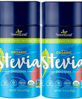 Sweetleaf Organic Stevia Powder Shaker Jar - Zero Calorie Stevia Sweetener No Bitter Aftertaste Plant-Based Sugar Substitute Non-GMO Sweet Leaf Stevia 3.2 Oz Ea (Pack of 2)