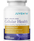Juvenon Cellular Health Heart, Brain Supplement With Acetyl L-Carnitine And Biotin - Supports Nad+ Function, Energy Production, Mood, Revitalized Metabolism, Mental Focus & Clarity (90 Capsules)