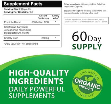 Glp-1 Supplement, Glp-Activate With Cfu Multi-Strain Probiotics + Prebiotics, Energy & Overall Health, Naturally Formulated For Gut, 120 Capsules
