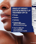 Obagi Lip Therapy Spf 30 Soothe & Protect Lip Balm Treat With Hyaluronic Acid Vitamin E & Peptides Visibly Plumps Soothes & Moisturizes Dry Lips & Protects Against Uva/Uvb Rays .34 Oz