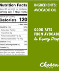 Chosen Foods 100% Pure Avocado Oil, Keto Diet Friendly, Kosher Oil for Baking, High-Heat Cooking, Frying, Homemade Sauces, Dressings and Marinades (1.25 liters)(42.3 fl oz)