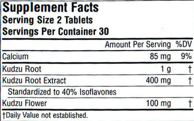 Planetary Herbals Kudzu Recovery 750mg - with Calcium - 60 Tablets