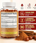 Flamingo Supplements Sugar Free Ceylon Cinnamon Gummies Sugar Regulation Neuroprotective- Supplement with Chromium and Cinnamon Bark- Alternative to Cinnamon Capsules - 90 Chews