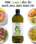 Chosen Foods 100% Pure Avocado Oil for Cooking - 1.75L - Made With Good Fats from Avocados, Naturally Refined, Never Adulterated, High Smoke Point, Non-GMO, Soy-Free, Canola Oil-Free, Gluten-Free, Keto