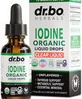 Iodine Liquid Drops Potassium Iodide 1 Year Supply Pure Clear Organic Iodine Drops Supplement Plus Thyroid Support Organic Potassium Iodide Liquid Supplement Tincture Thyroid Supplements 1 Fl Oz