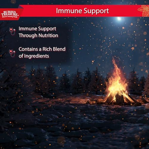 Buried Treasure Acf Extra Strength Liquid Immune Support " 1000Mg Vitamin C Elderberry Zinc & Ecea " Shortterm Adult Wellness Supplement 16 Fl Oz