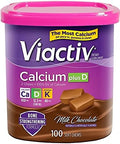 Viactiv Max Formula Calcium +Vitamin D3 Supplement For Bone Health Milk Chocolate 100 Soft Chews - 6 Pack