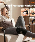 Ltnile Electric Cordless Knee Massager With 3 Heat 3 Vibration3-In-1 Knee Heating Pad For Pain ReliefArthritisAuto-Off Timer Knee Brace For Shoulder Elbow Ideal s For Men Women Dad Mom(BlackPair)