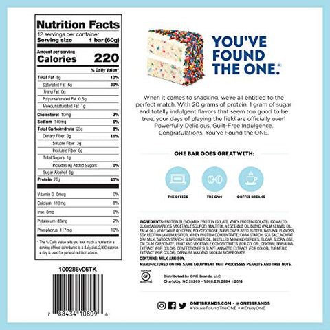 One Protein Bar Birthday Cake 2.12 Oz