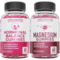 Hormonal Balance and Magnesium Gummies for Muscle Cramps PMS Gummies Alleviate Bloating and Mood Swings Magnesium Helps Prevent Cramps and Promotes Muscle Recovery 60 Vegan Gummies Per Bottle
