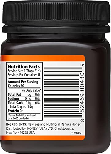 Manuka Doctor - MGO 35+ Manuka Honey Multifloral, 100% Pure New Zealand Honey. Certified. Guaranteed. Raw. Non-GMO (8.75oz)
