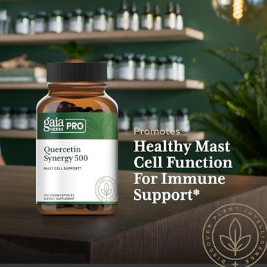 Gaia Herbs Pro Quercetin Synergy 500 Immune System Support Supplement Cell Health Supplement With Quercetin Bromelain & Turmeric 100 Tablets (100 Servings)