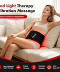 Miula 3-In-1 Cordless Red Light Therapy Belt For Back Abdomen 660Nm & 850Nm Wavelengths With Heat & Vibration Massage5000Mah Rechargeable Waist Wrap For Belt Discomfort Relief For Parents