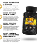Alpha Lion Superhuman Test Natural Testosterone Booster For Men Boost Energy Drive Muscle Strength & Mental Focus With Primavie Shoden Ashwagandha & Testosurge