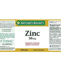 NatureS Bounty Zinc 50 Mg Caplets 100 Ea Pack Of 6