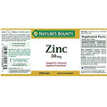 NatureS Bounty Zinc 50 Mg Caplets 100 Ea Pack Of 6