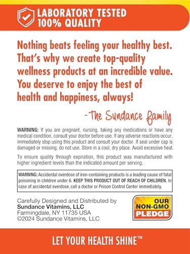 Sundance Iron Gummies Plus BVitamins 45 Vegan Gummies Grape Flavor Vegan NonGMO and Gluten Supplement